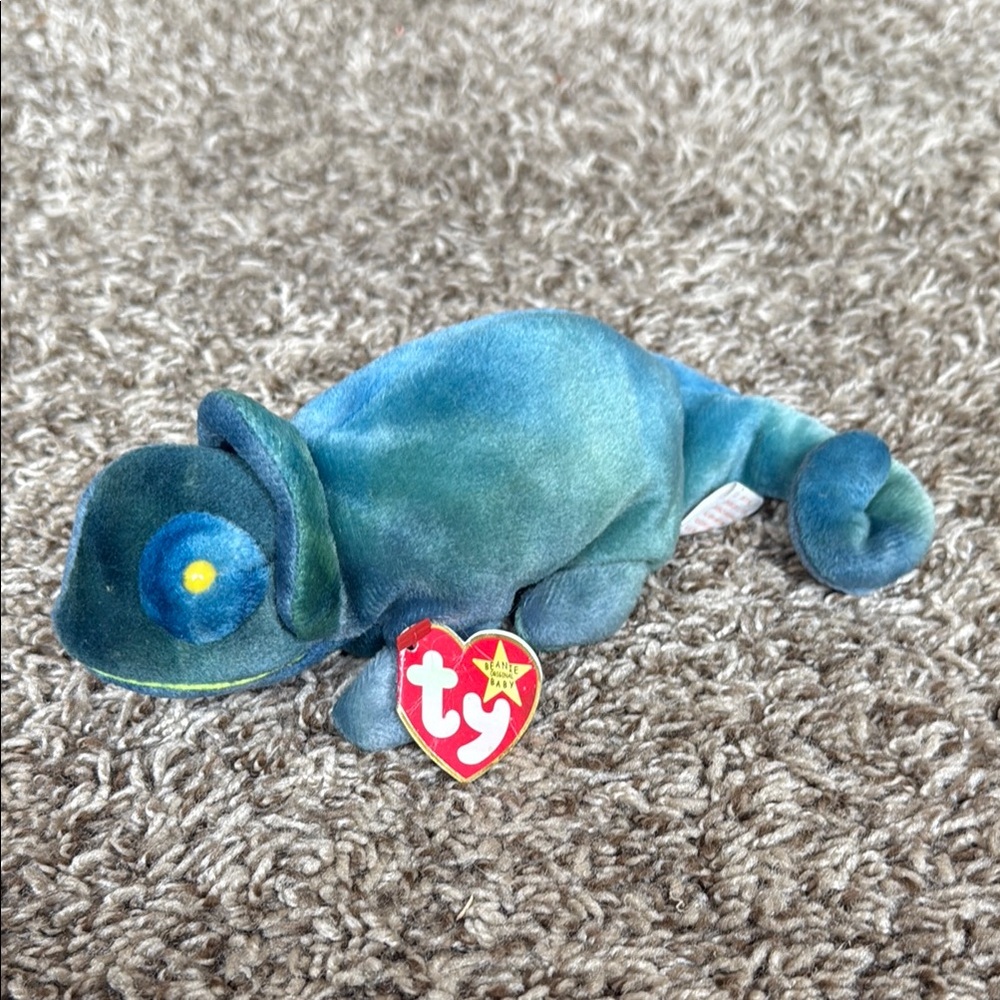 Ty Blue Chameleon Plush Toy